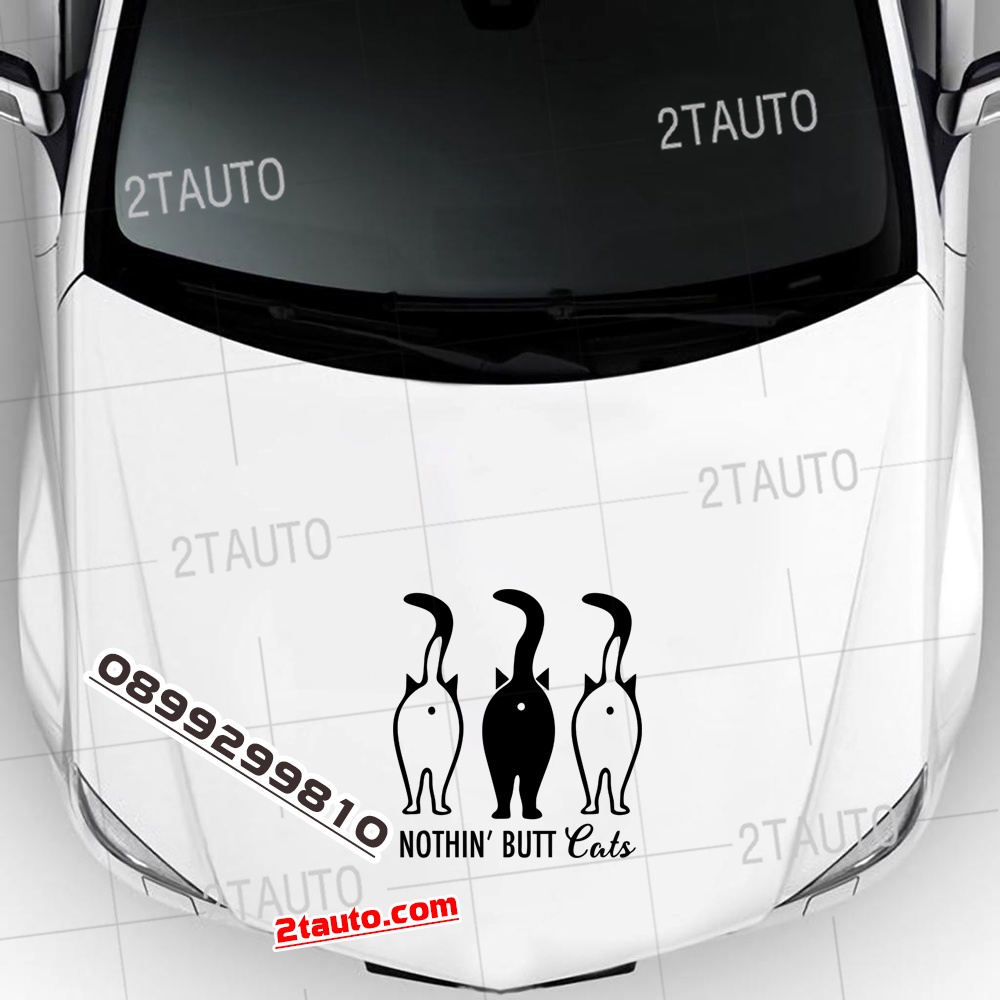 Tem decal HÌNH CON MÈO dán xe nhiều kích thước, chống thấm nước, logo CHÚ MÈO dán trang trí ô tô xe hơi - MẪU 1