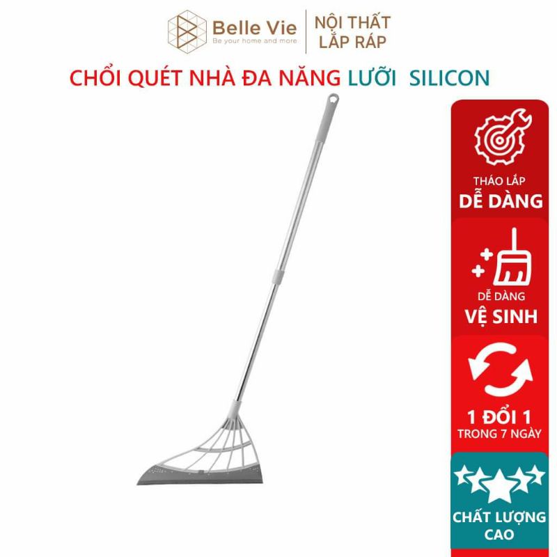 Chổi Quét Nhà Bằng Nhựa Đa Năng BELLEVIE Chổi Silicon Quét Nhà Tắm Tiện Dụng