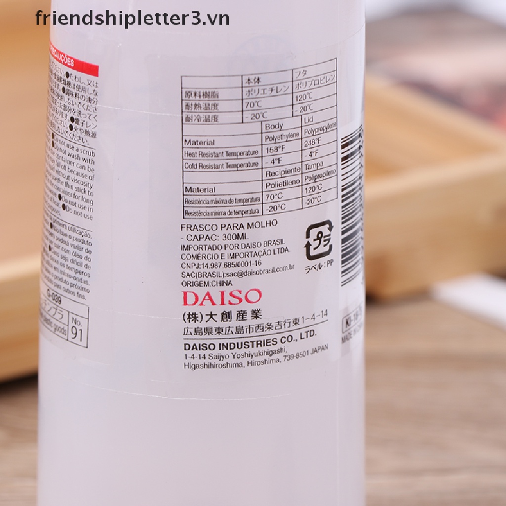 Bình Nhựa Đựng Dầu Ăn / Nước Sốt 3 Lỗ 4 Lỗ Dung Tích 300ml Tiện Dụng