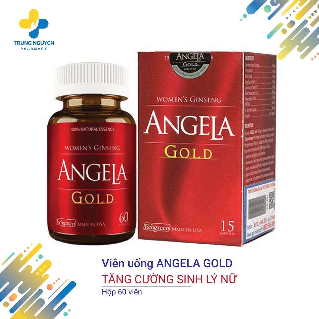 Viên uống ANGELA GOLD - Bổ sung nội tiết tố, tăng cường sinh lý nữ - Hộp 60 viên