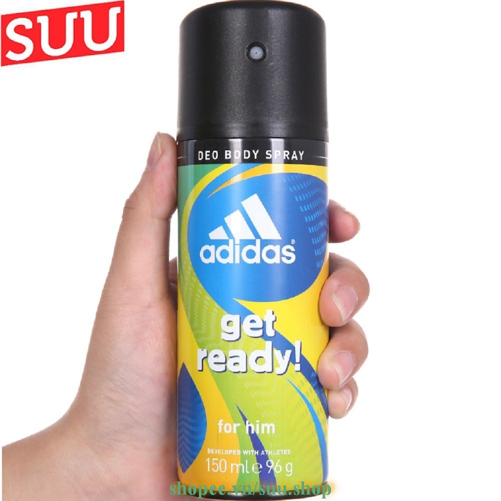 Xịt Khử Mùi Nam 150Ml Adidas Get Ready Chính Hãng.