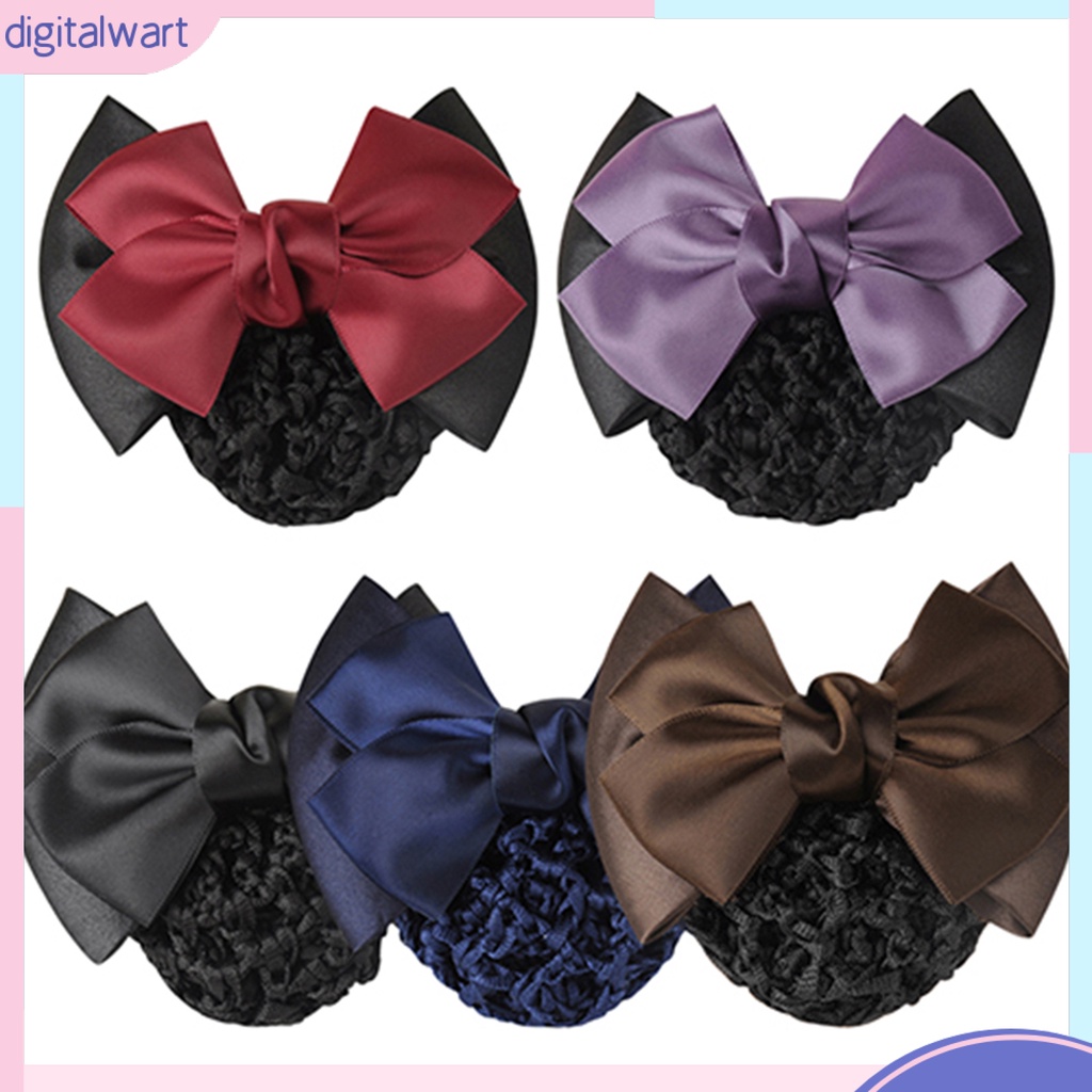 Kẹp lưới búi tóc đính nơ thời trang