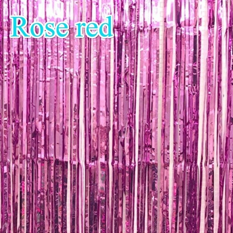 Rèm tua rua màu kim loại dùng trang trí phông nền chụp ảnh
