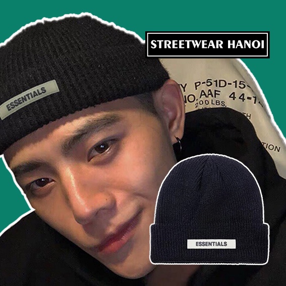 - Mũ len Fear of God beanie FOG Black
