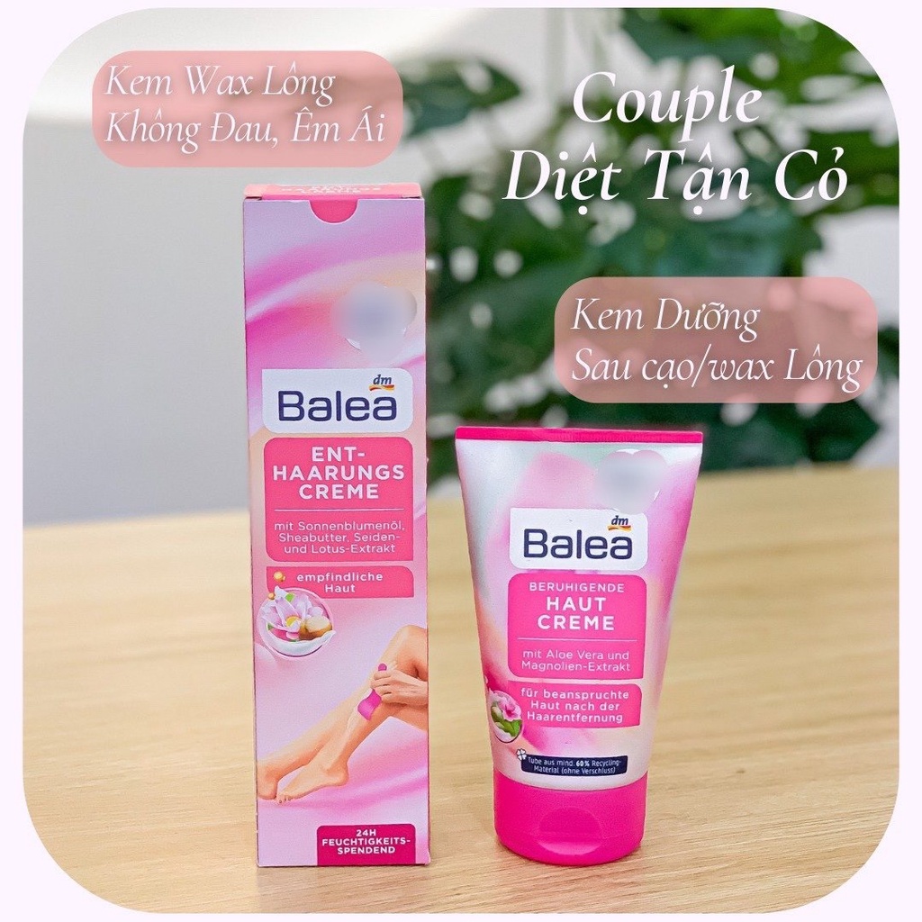 Combo Kem tẩy lông + Kem dưỡng sau tẩy Balea