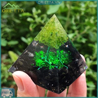Đá pha lê năng lượng hình kim tự tháp Orgonite độc đáo mang lại điềm lành 5cm