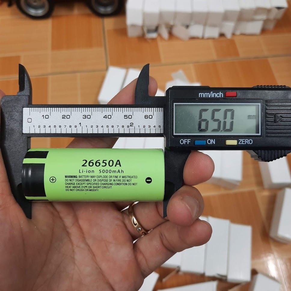 Cell pin 26650 Panasonic 3.7v NCR26650A dung lượng 5000 mAh dòng xả tối đa 25A