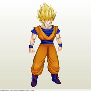 Mô hình giấy goku super sayan 2