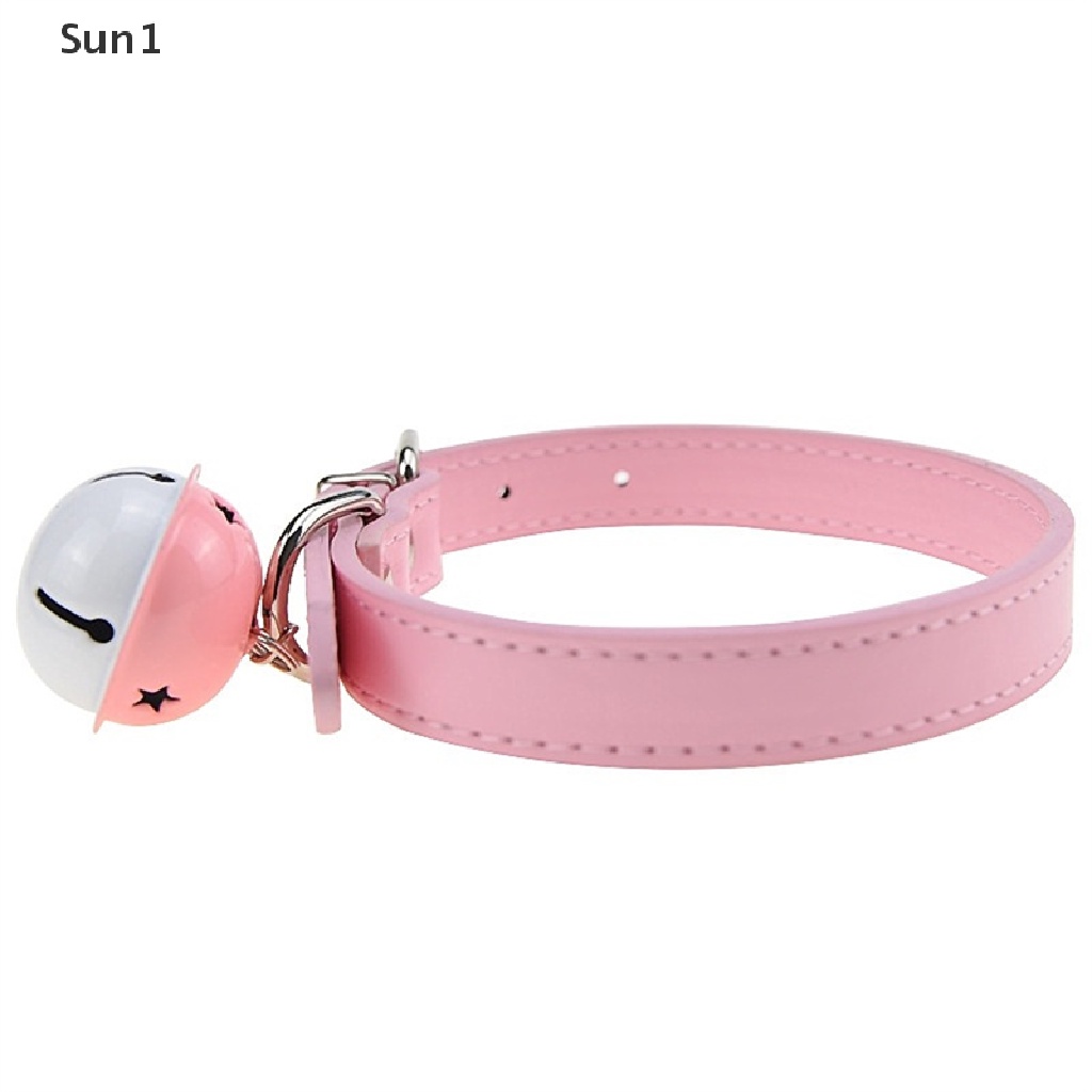 Sun1 &gt; Vòng Cổ Choker Dây Da PU Màu Đen Đính Chuông Kim Loại Phong Cách Punk Dành Cho Nữ