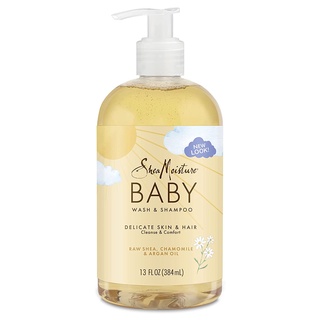 DẦU GỘI + SỮA TẮM Sheamoisture Shea Moisture Raw Shea Chamomile Argan Oil Baby mẫu mới nhất có vòi