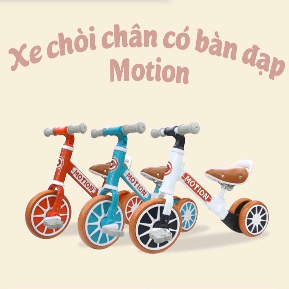 Xe chòi chân thăng bằng cho bé, xe đạp Motion 3 bánh khung kim loại chắc chắn
