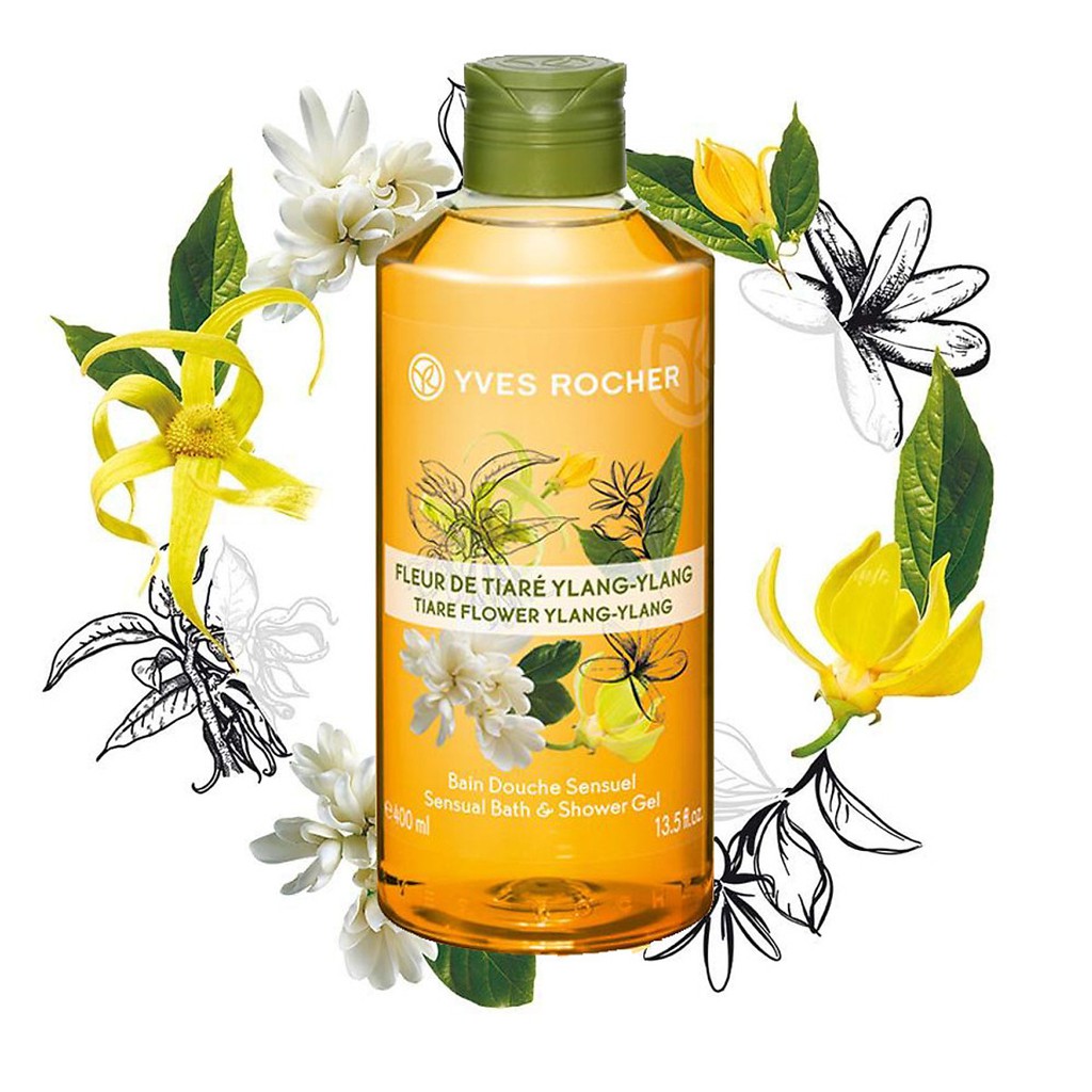 Gel Tắm Yves Rocher Bourbon Vanilla Bath and Shower Gel 400ml