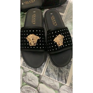 dép versaec mặt đồng full đính đá