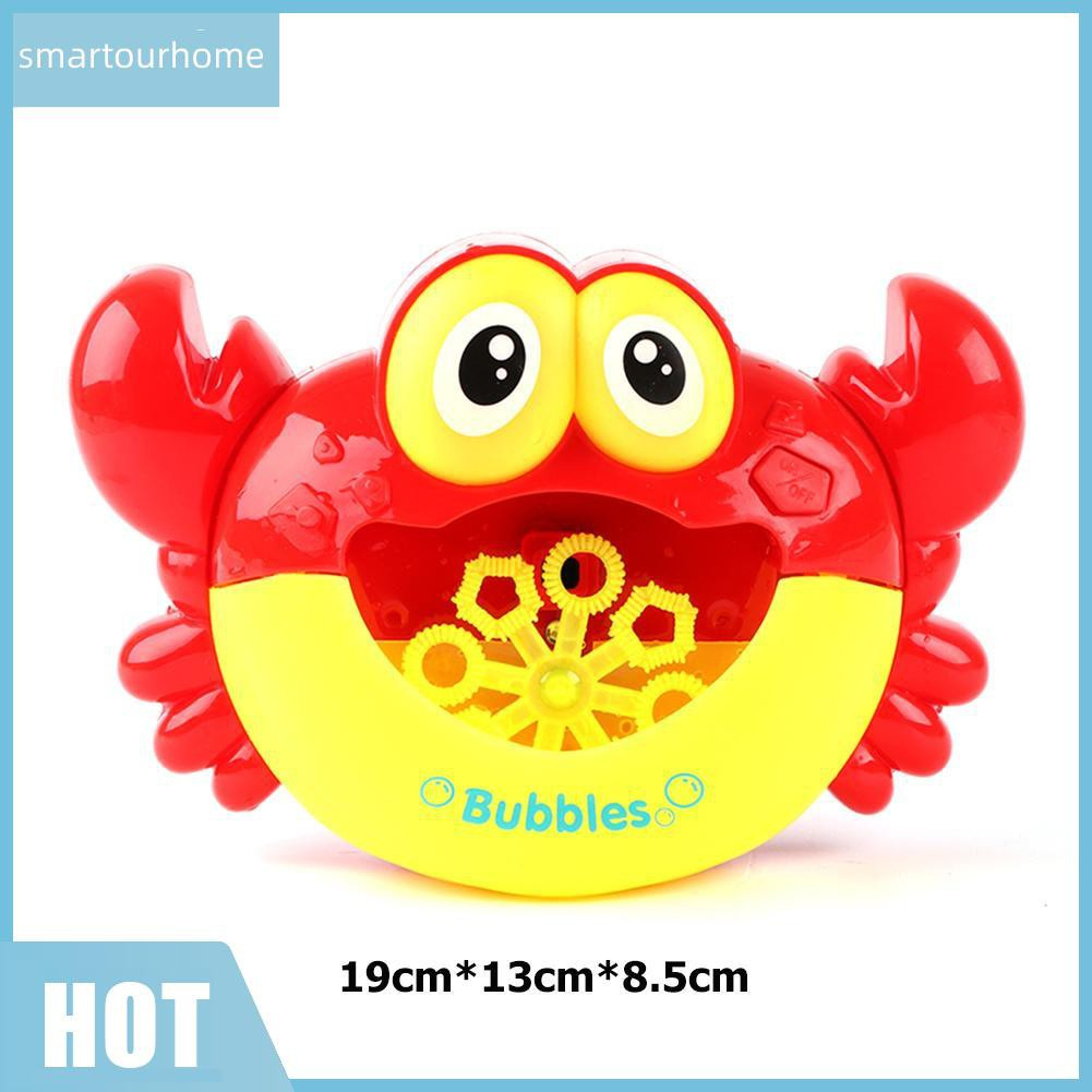 Smartourhome Electric Crab Bubble Machine Bathtub Bubble Maker Light Music Baby Bath Đồ chơi