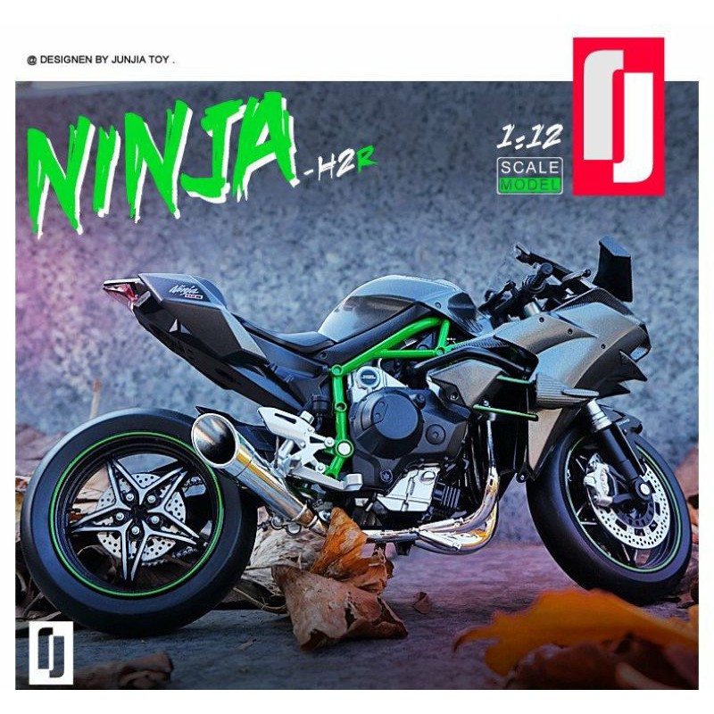 Mô hình xe mô tô Kawasaki Ninja H2R Màu đen Tỉ lệ 1:12 Maisto