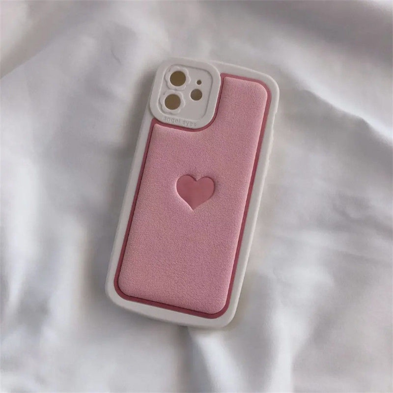 Ốp điện thoại silicon mềm họa tiết trái tim thích hợp cho IPhone 12 13 11 Pro Max X Xs Max Xr 7 8 Plus