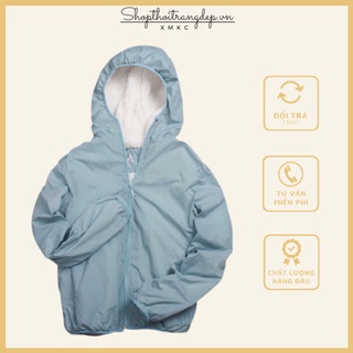 Áo KHOÁC NỮ LÓT LÔNG CỪU CAO CẤP ( túi balo )