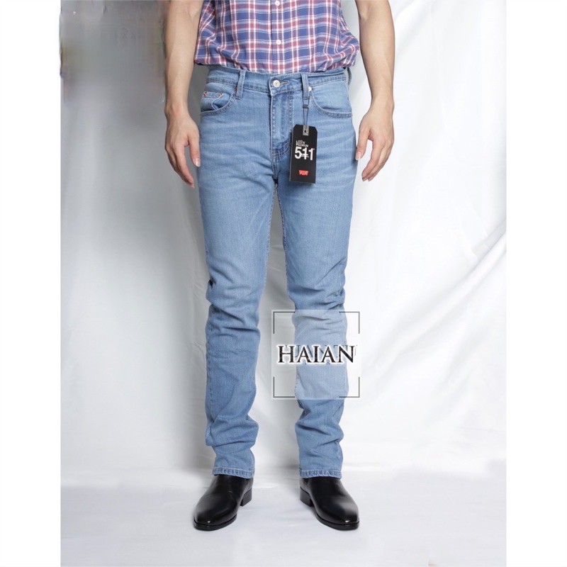 Quần jean nam xanh sáng 511- ống đứng -jean co giản | BigBuy360 - bigbuy360.vn