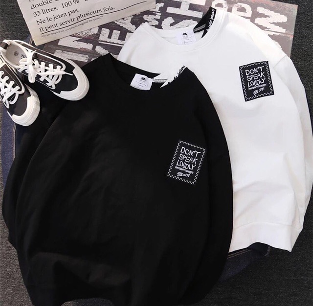 (Mua 1 tặng 1 phần quà ) Áo quảng châu, nỉ bông cao cấp, form ulzzang, có ngoại cỡ , BIGsize , sweater dont speak | BigBuy360 - bigbuy360.vn