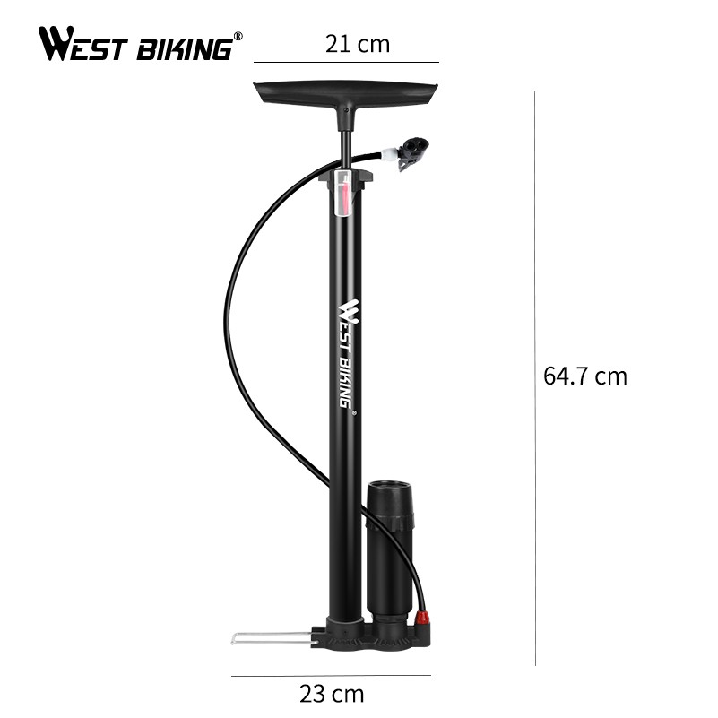 Dụng Cụ Bơm WEST BIKING Với Hai Kiểu Bơm Khí Nén Và Bơm Áp Suất Cao 120/160 Psi Dành Cho Xe Đạp Leo Núi