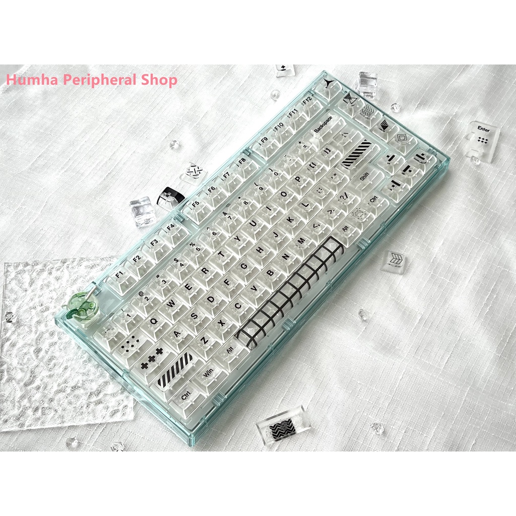 Bàn Phím Cơ Humha 142 Phím Chất Liệu PC Nhuộm Màu KCA profile Trong Suốt