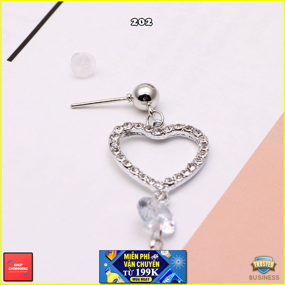 BÔNG TAI THỜI TRANG ĐUÔI DÀI MIX ĐÁ SANG TRỌNG TINH TẾ SH202