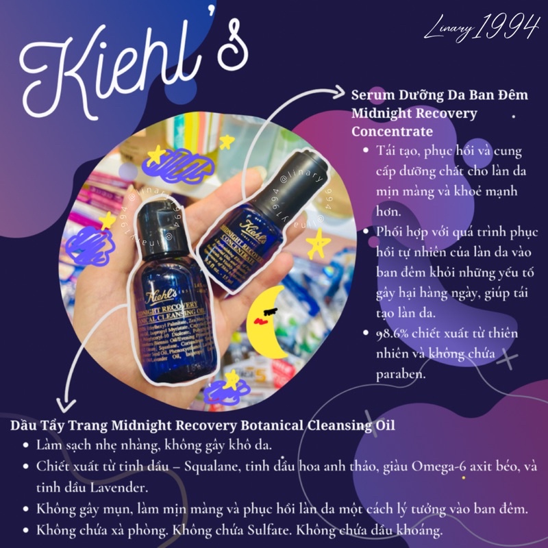 Các Sản Phẩm Kiehl’s Midnight Recovery