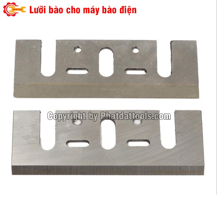 Set 2 lưỡi bào gỗ bằng thép gió HSS thay thế cho các dòng mày bào điện chuyên dụng