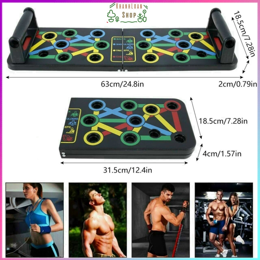 Bảng chống đẩy, Dụng cụ hít đất đa năng 12 trong 1, tập ngực, vai tại nhà Jun Sport