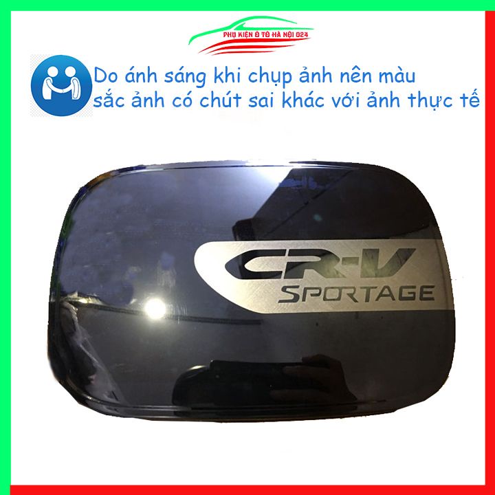 Ốp nắp xăng CRV 2018-2021 vân titan bảo vệ chống trầy trang trí ô tô