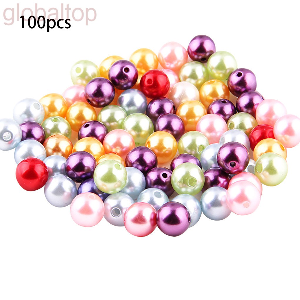 Set 100 Hạt Ngọc Trai Nhiều Màu Làm Trang Sức Thủ Công