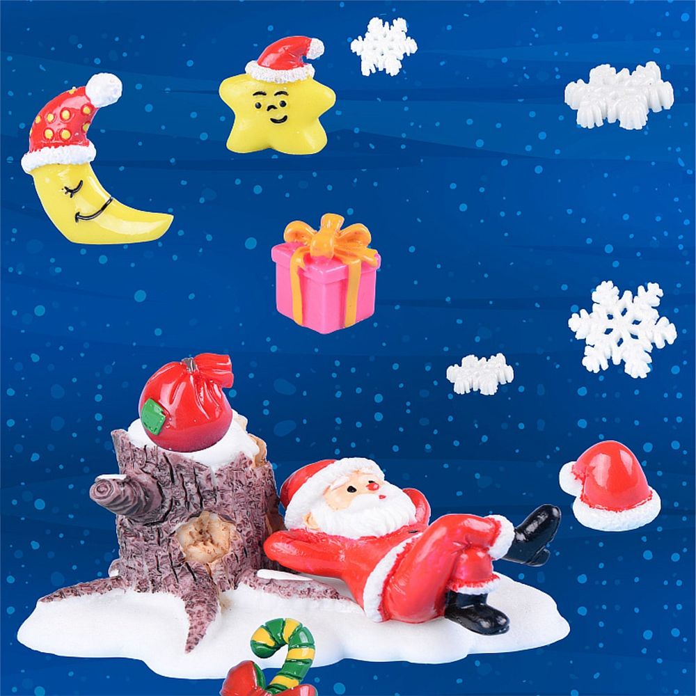 Đồ trang trí ông già noel/người tuyết mini bằng nhựa resin dùng trang trí giáng sinh