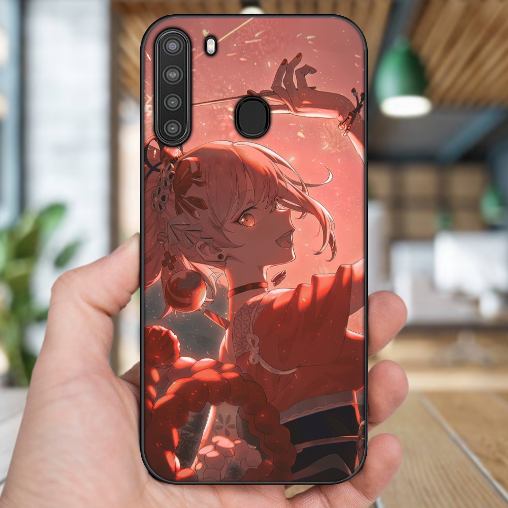 Ốp lưng Samsung A21 viền đen in hình Yoimiya Genshin Impact
