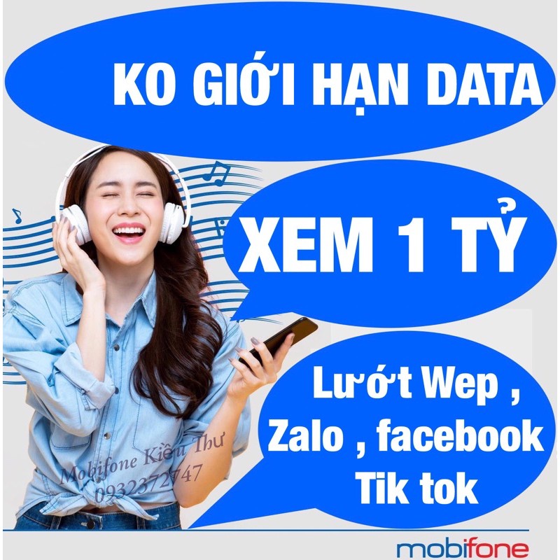 SIM PHÁT WIFI NUÔI FB ZALO MAX BĂNG THÔNG SIM 4G MOBIFONE GÓI DTHN CHỈ 50K/THÁNG DÙNG TOÀN QUỐC