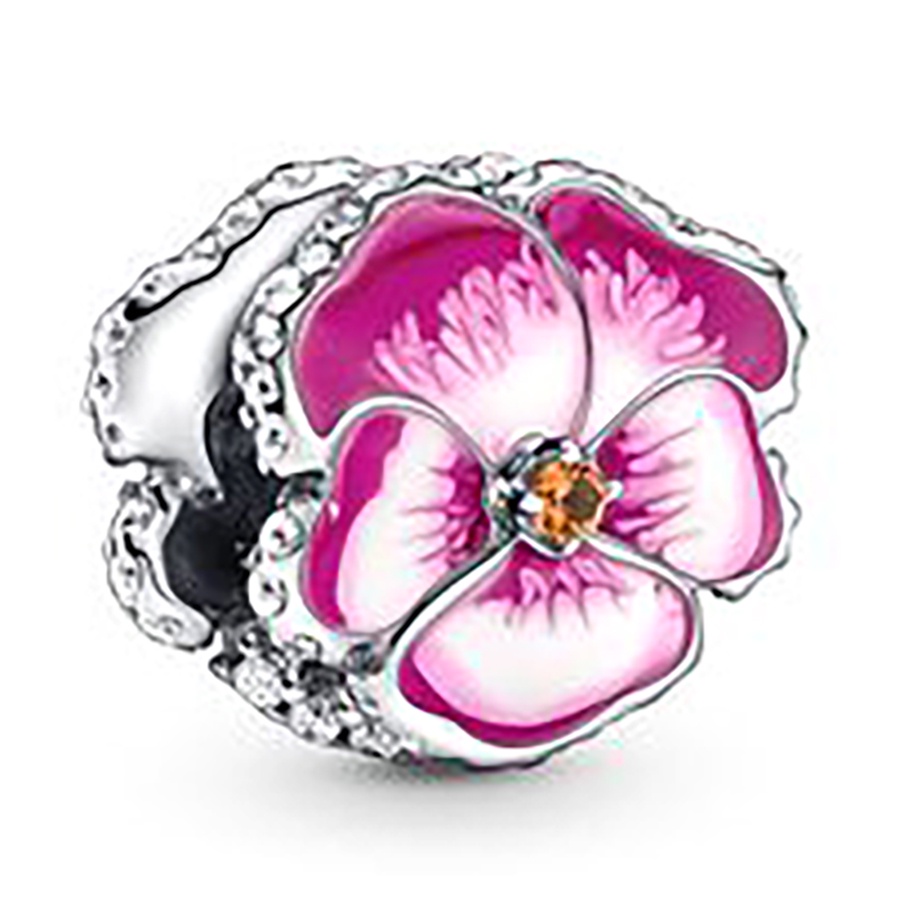 Hạt Charm Màu Bạc Hình Hoa / Bướm Nhiều Màu Sắc Dùng Làm Trang Sức DIY