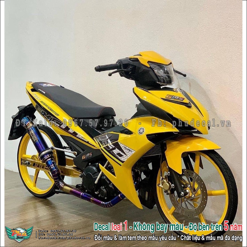Tem rời Exciter 150 Vàng mẫu Copy Zin (A)