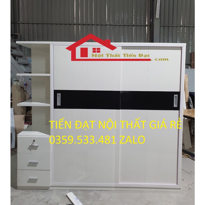 Tủ Quần Áo Nhựa Đài Loan Cửa Lùa Liền Kệ Phong Cách Châu Âu MỚI Freeship HCM