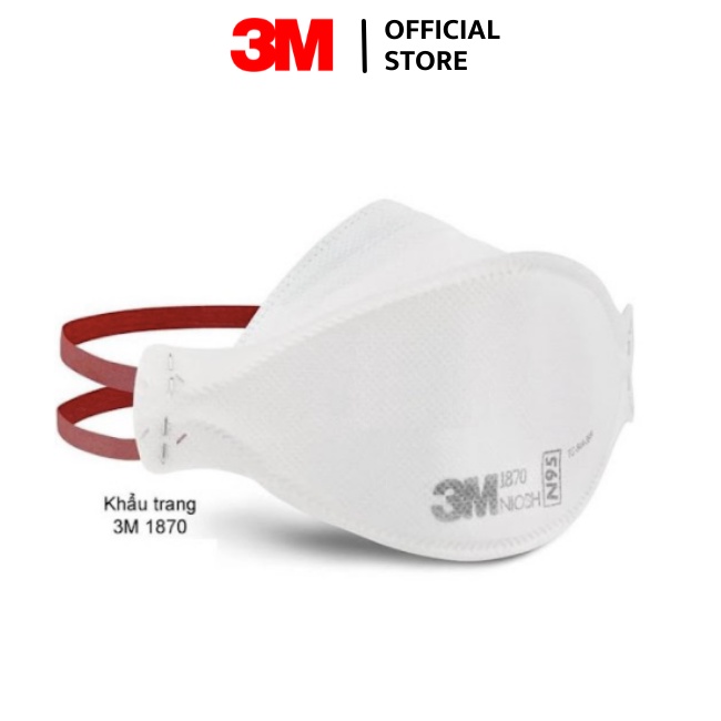 Khẩu trang chống bụi kháng khuẩn 3M Aura 1870+ tiêu chuẩn N95 gói 1 chiếc