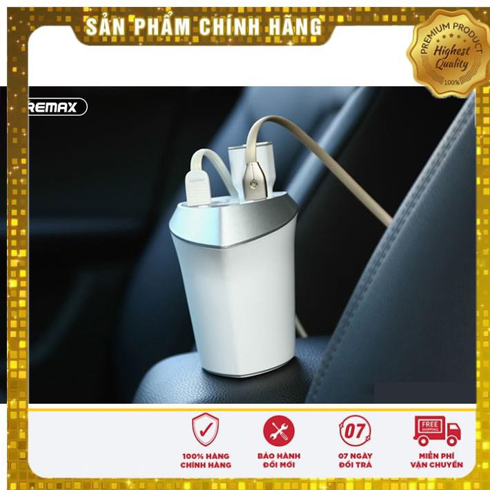 Bộ tẩu sạc đa năng trên ô tô 3 cổng USB Remax CR-3XP - Hàng Chính Hãng 💖 HÀNG CHÍNH HÃNG 💖