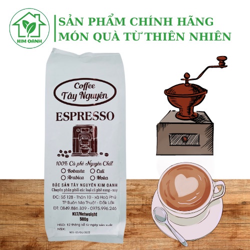 Cà phê Culi rang mộc nguyên chất Đăk lăk đặc sản Tây Nguyên gói 500gr