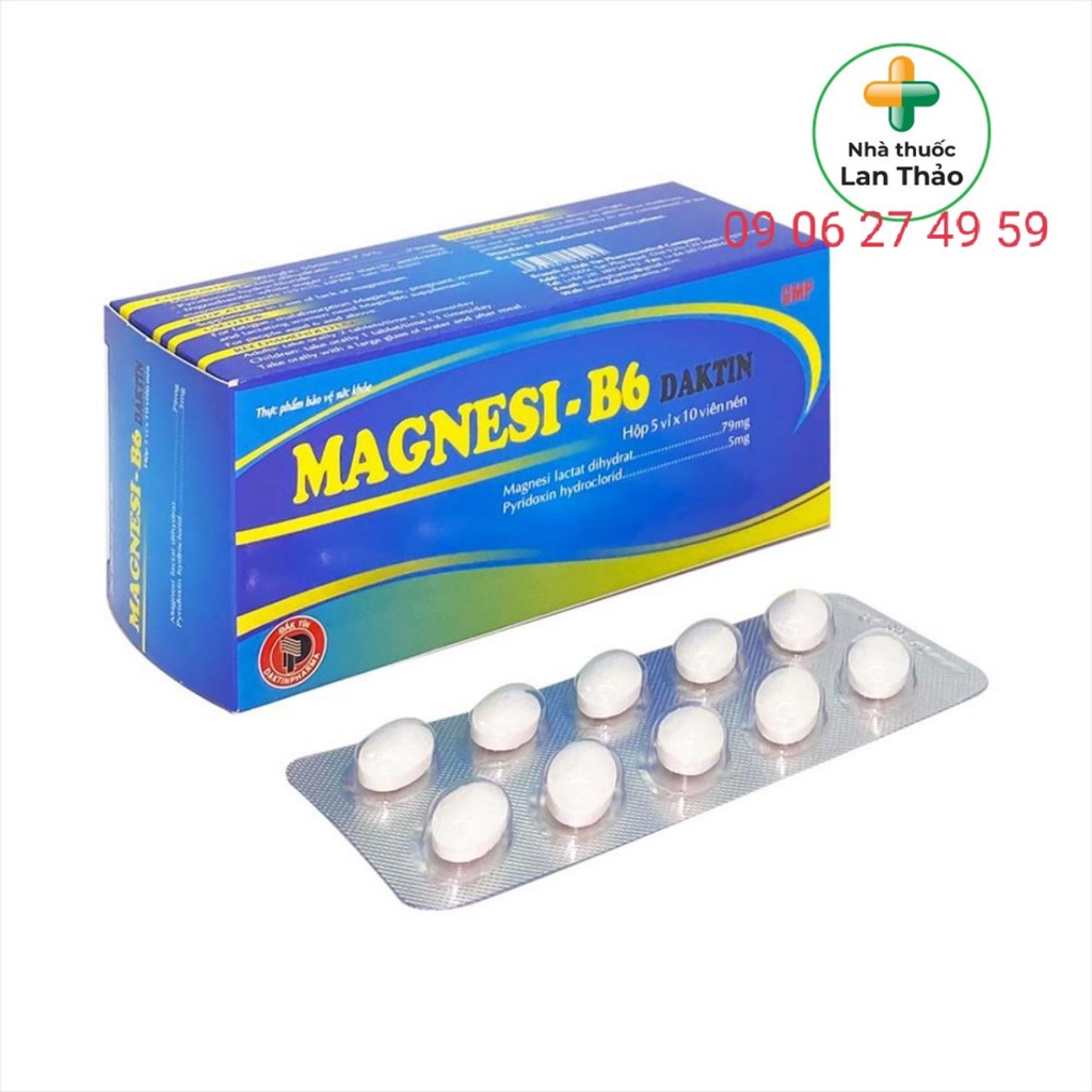 VIÊN UỐNG VITAMIN MAGNESI - B6 HỘP 50 VIÊN