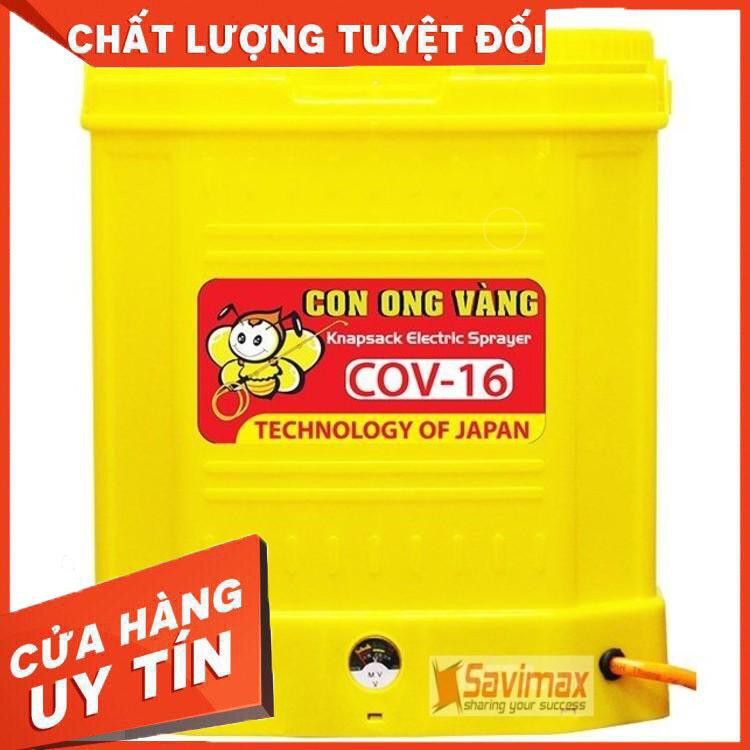 Bình xịt điện con ong vàng COV16, bình xịt điện chính hãng loại 16 lít bảo hành 12 tháng Chất lượng