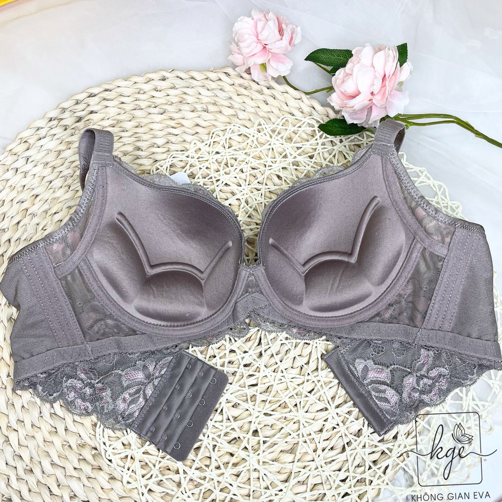 Áo ngực bản to che mỡ lưng , áo ngực ren bigsize có gọng nâng ngực đệm mỏng 4 móc kge