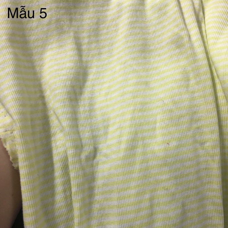 1 Mét Vải Thun Cotton Gân Borip Nhiều Mẫu Hàng Công Ty