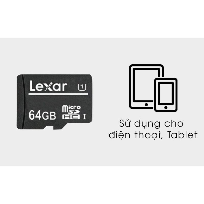 Thẻ nhớ 64GB Lexar MicroSD class 10 UHS-I - 80MB/s tốc độ