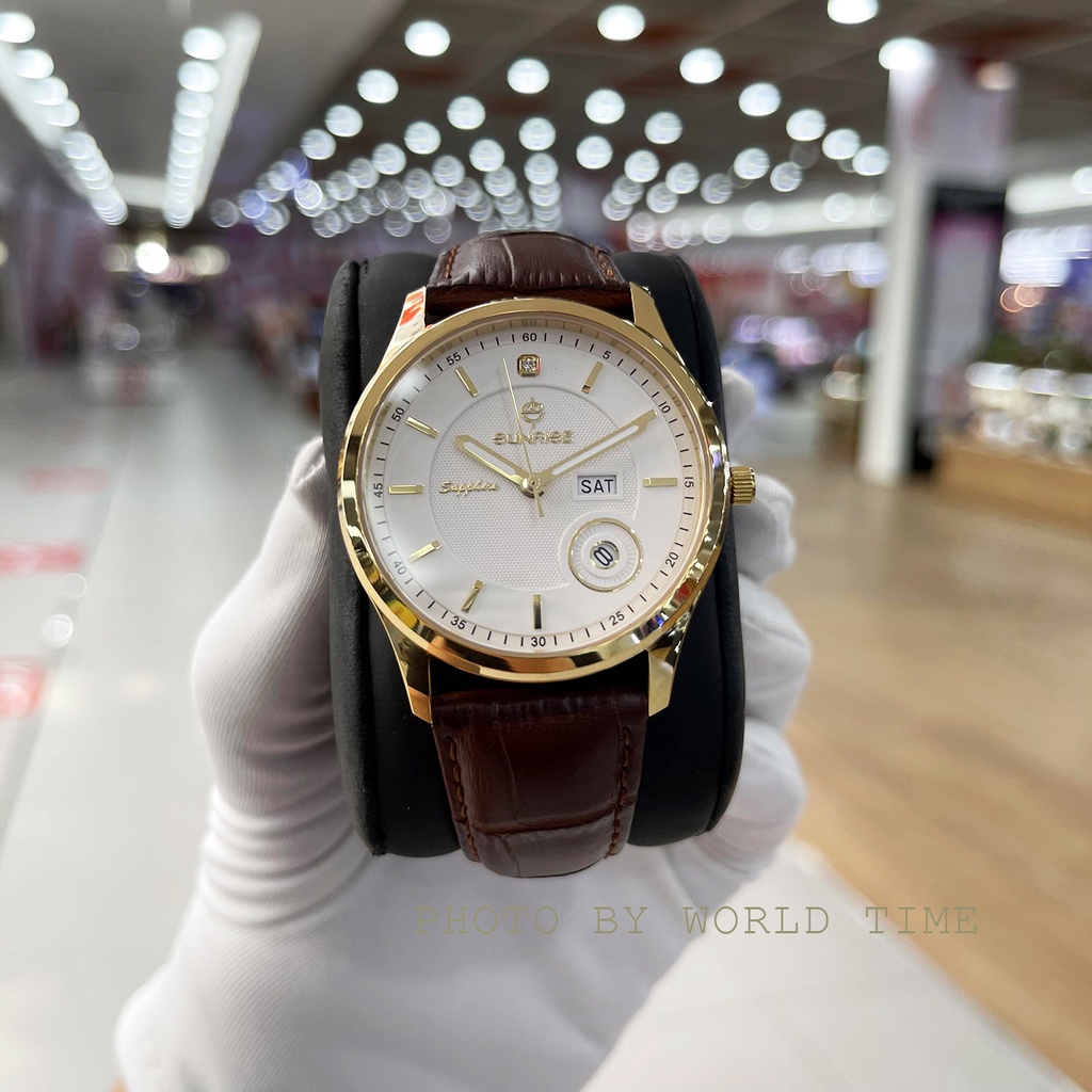 Đồng hồ nam sunrise DM784SWA  chính hãng full box , Mặt kính sapphire chống xước , chống nước bảo hành 3 năm | BigBuy360 - bigbuy360.vn