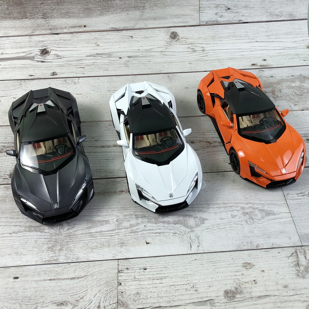 Mô hình tĩnh siêu xe Lykan Hypersport tỉ lệ 1:24 chất liệu hợp kim, làm quà, trang trí cực chất