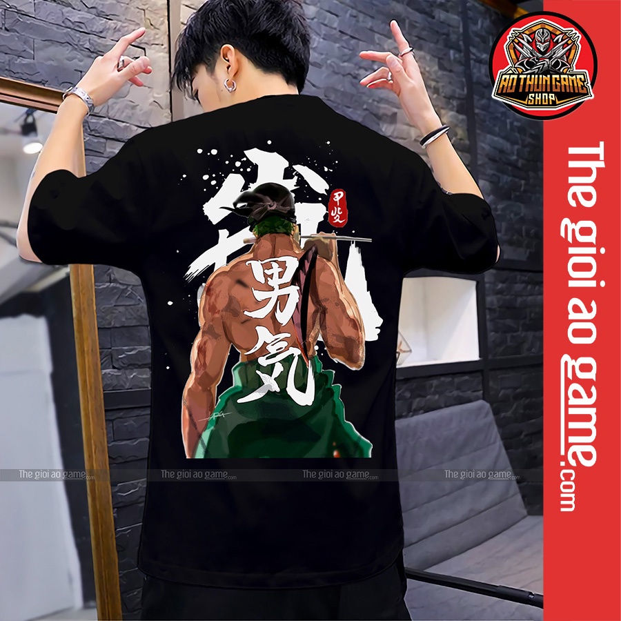 Áo one piece zoro nam nữ Áo thun one piece zoro trắng form rộng unisex cotton co giãn thoáng mát TGAG T11