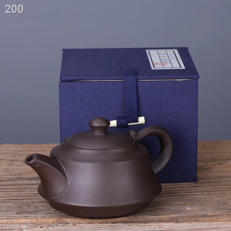 【Mới nhất 】Ấm trà đất sét màu tím quặng nguyên bản, đồ tạo tác pha bằng gốm sứ, bộ uống trà, kung fu gia dụng bán thủ cô