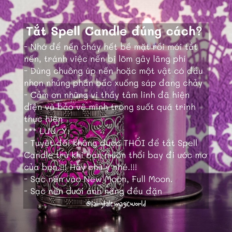 MANIFESTATION spell candle | Nến hỗ trợ sử dụng Luật Hấp Dẫn hiệu quả, tưởng tượng tốt hơn
